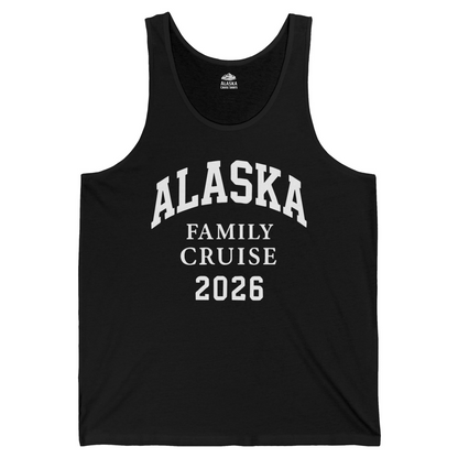 Alaska Family Cruise 2026 Matching Vacation Shirt for Groups — Tank Top Tank Top – Black – Alaska Cruise Shirts