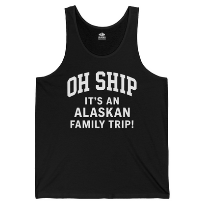 Funny Alaska Family Cruise Shirt Oh Ship Family Vacation Tee — Tank Top Tank Top – Black – Alaska Cruise Shirts