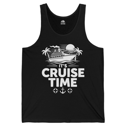 It’s Cruise Time Bold Nautical Vacation Shirt for Cruise Enthusiasts — Tank Top Tank Top – Black – Alaska Cruise Shirts