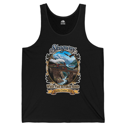 Skagway Alaska Cruise Shirt White Pass Yukon Route 2026 Souvenir — Tank Top Tank Top – Black – Alaska Cruise Shirts