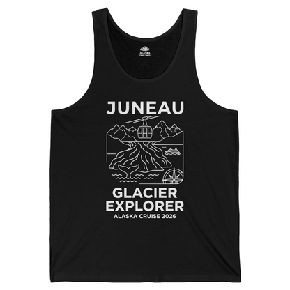 Juneau Glacier Explorer Alaska Cruise 2026 Adventure Shirt — Tank Top Tank Top – Black – Alaska Cruise Shirts