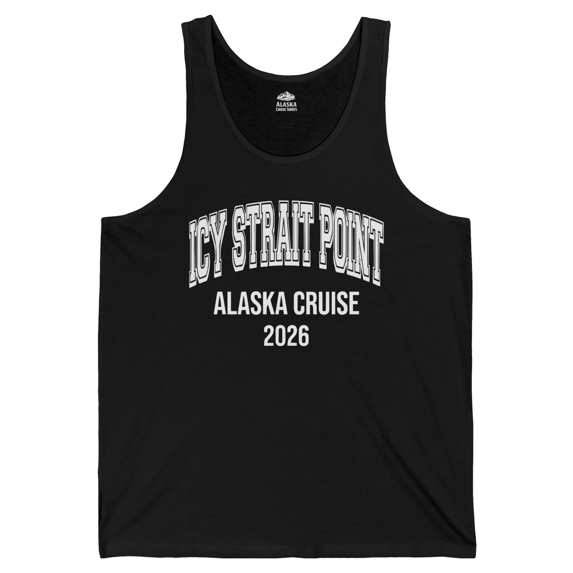 Icy Strait Point Alaska Cruise 2026 Classic Souvenir Shirt — Tank Top Tank Top – Black – Alaska Cruise Shirts