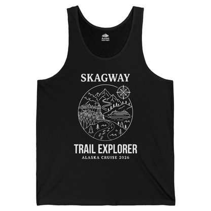Skagway Trail Explorer Alaska Cruise Scenic Adventure Shirt — Tank Top Tank Top – Black – Alaska Cruise Shirts