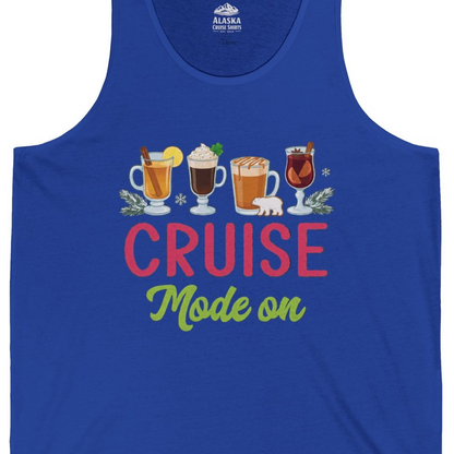 Cruise Mode On Shirt Tank Top – True Royal – Alaska Cruise Shirts Close Up