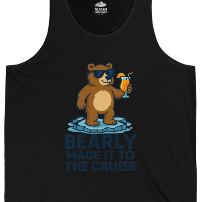 Bear Cruise Shirt Tank Top – Black – Alaska Cruise Shirts Close Up