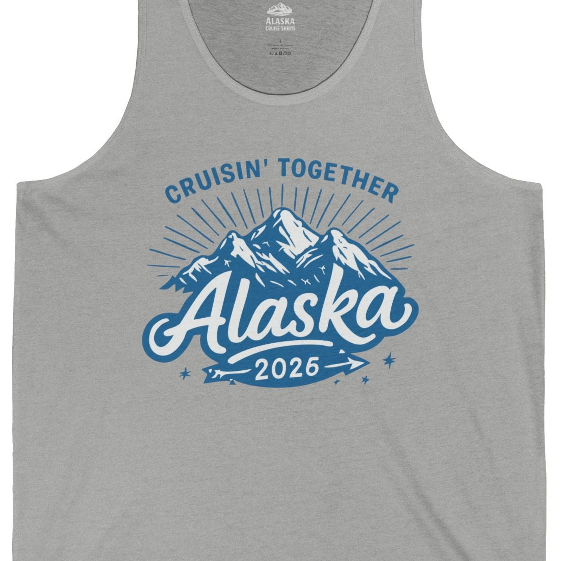 Alaska Cruise Mountains Adventure tank top Tank Top – Athletic Heather – Alaska Cruise Shirts Close Up