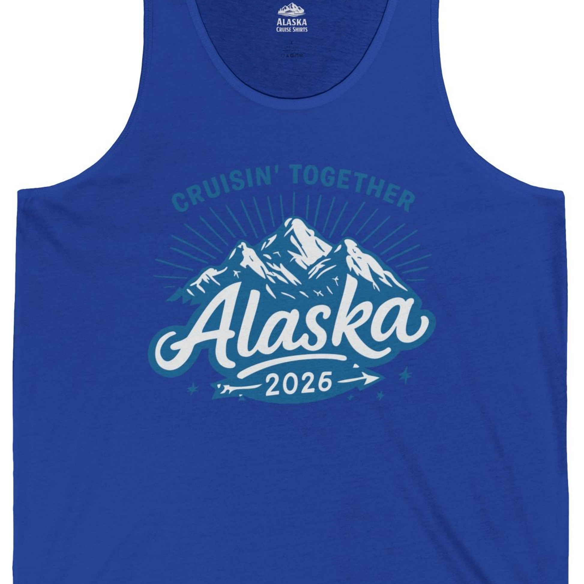 Alaska Cruise Mountains Adventure tank top Tank Top – True Royal – Alaska Cruise Shirts Close Up