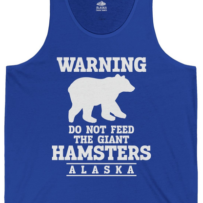 Funny Alaska Bear Warning tank top Tank Top – True Royal – Alaska Cruise Shirts Close Up