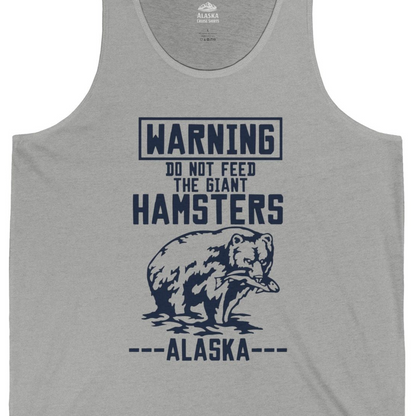 Funny Alaska Bear Warning Sign tank top Tank Top – Athletic Heather – Alaska Cruise Shirts Close Up