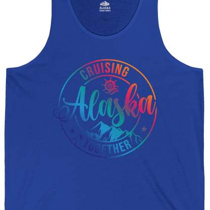 Cruising Alaska Together Shirt Tank Top – True Royal – Alaska Cruise Shirts Close Up