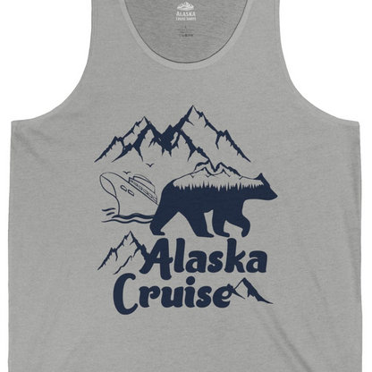 Alaska Cruise Shirt Tank Top – Athletic Heather – Alaska Cruise Shirts Close Up