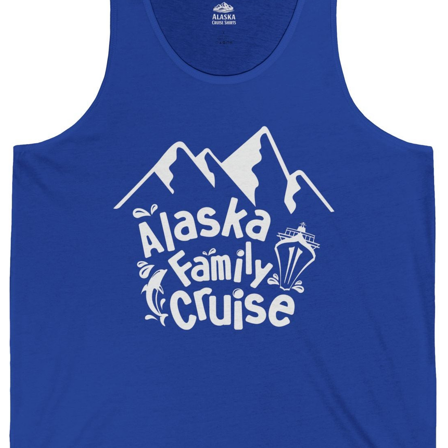 Alaska Family Cruise Adventure Shirt Tank Top – True Royal – Alaska Cruise Shirts Close Up
