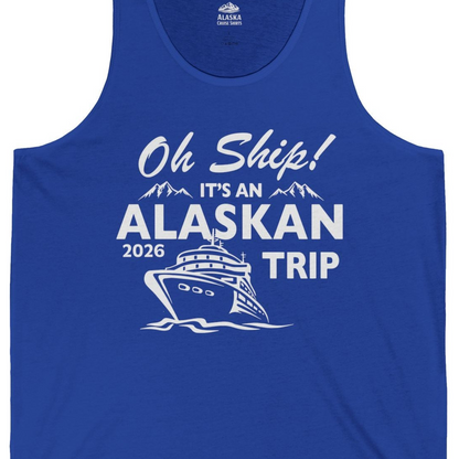 Oh Ship Alaskan Cruise Shirt 2026 Tank Top – True Royal – Alaska Cruise Shirts Close Up