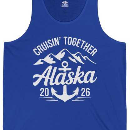 Alaska Cruise Shirt Tank Top – True Royal – Alaska Cruise Shirts Close Up