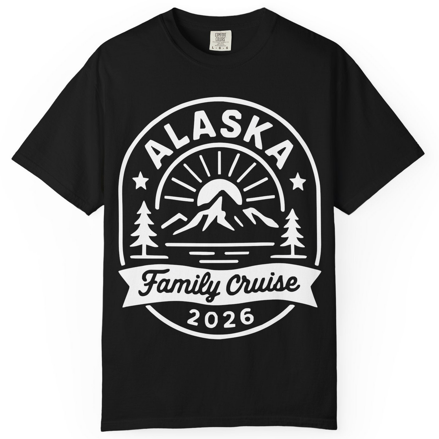 Alaska Family Cruise 2026 Mountain Nature Adventure Shirt — Comfort T-Shirt – Alaska Cruise Shirts