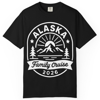 Alaska Family Cruise 2026 Mountain Nature Adventure Shirt — Comfort T-Shirt – Alaska Cruise Shirts