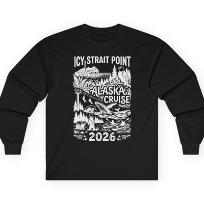 Icy Strait Point Alaska Cruise 2026 Wildlife Adventure Shirt — Long Sleeve T-Shirt – Alaska Cruise Shirts