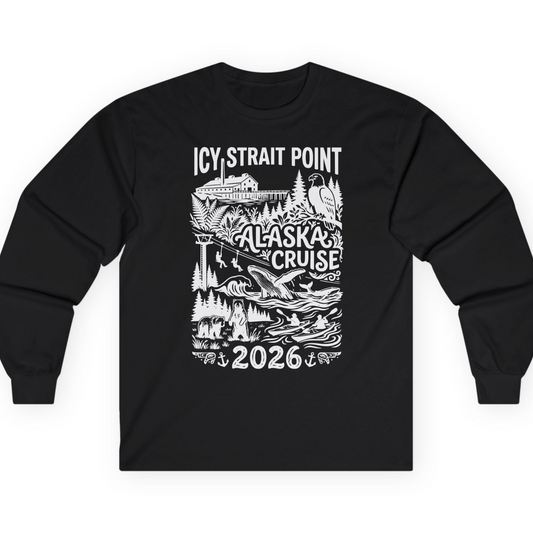 Icy Strait Point Alaska Cruise 2026 Wildlife Adventure Shirt — Long Sleeve T-Shirt – Alaska Cruise Shirts