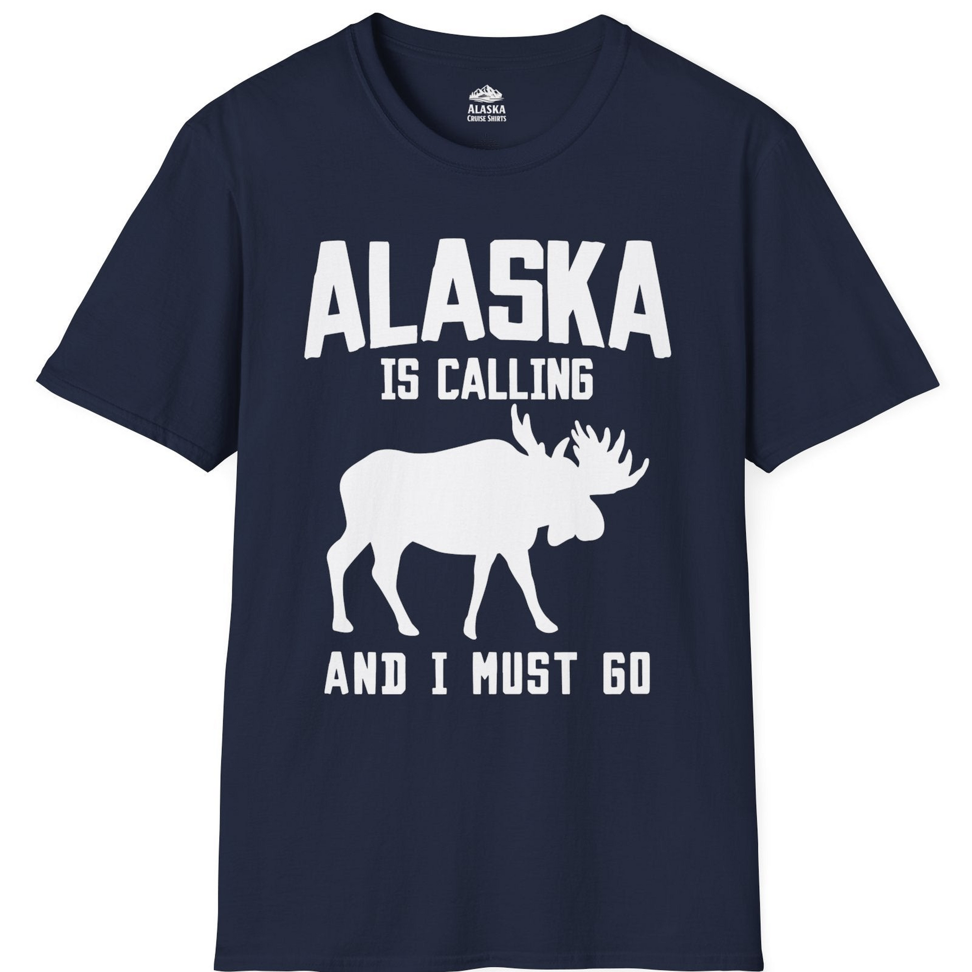 Alaska Is Calling Moose Silhouette Shirt T-Shirt – Alaska Cruise Shirts