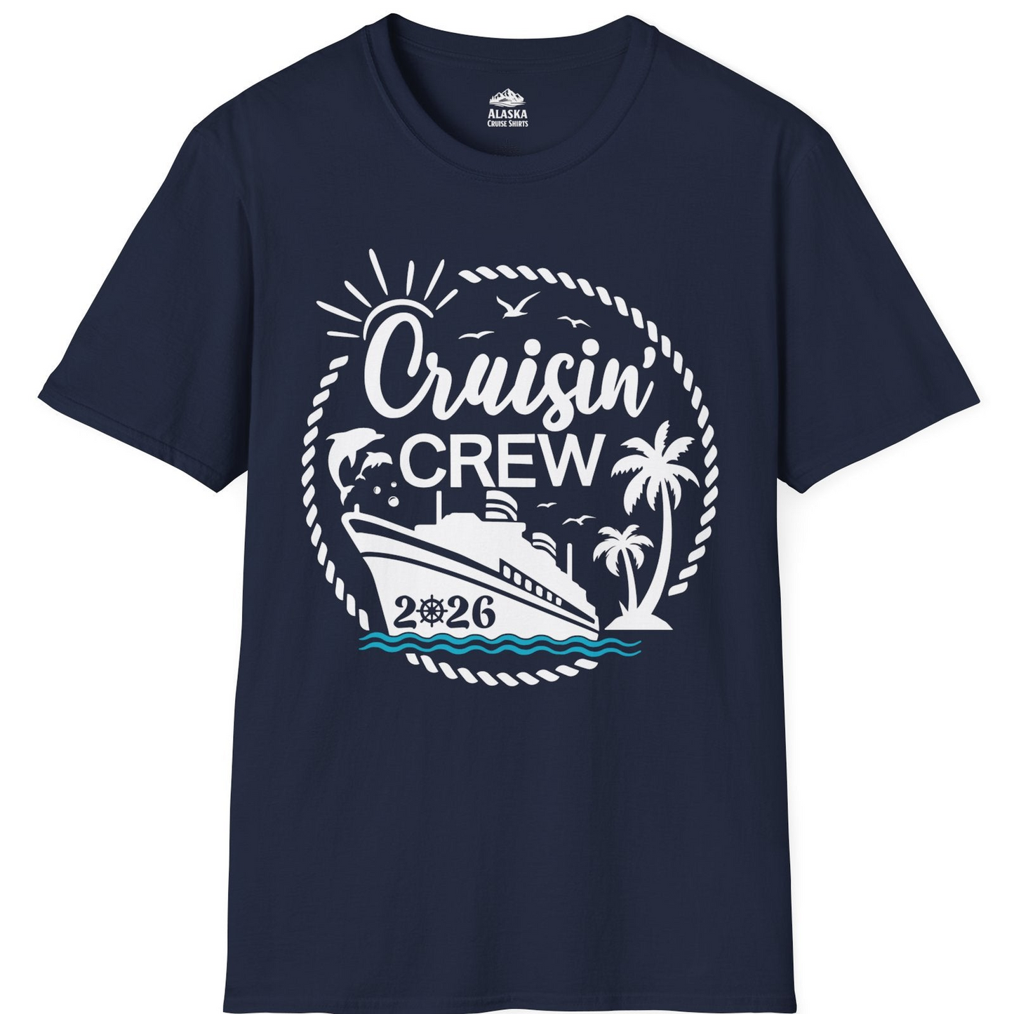 Cruisin Crew Shirt Tropical Family Group Cruise 2026 Caribbean Islands — T-Shirt T-Shirt – Alaska Cruise Shirts