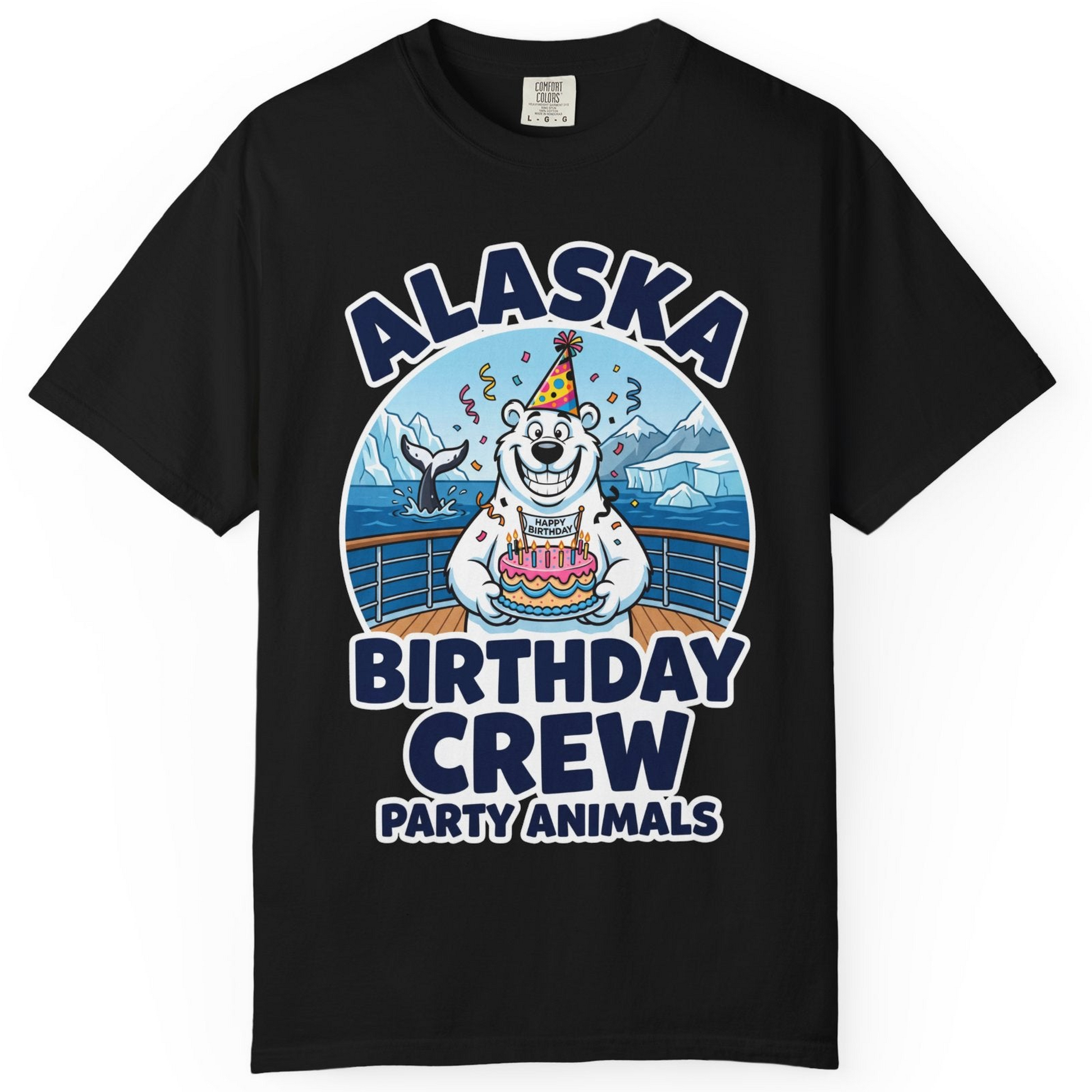 Alaska Birthday Crew Party Animals Polar Bear Cruise Shirt — Comfort T-Shirt – Alaska Cruise Shirts