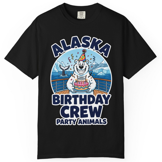 Alaska Birthday Crew Party Animals Polar Bear Cruise Shirt — Comfort T-Shirt – Alaska Cruise Shirts