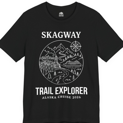Skagway Trail Explorer Alaska Cruise Scenic Adventure Shirt — Premium Tee T-Shirt – Alaska Cruise Shirts