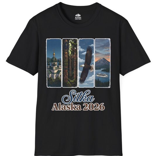 Sitka Alaska 2026 Cruise and Wildlife Souvenir Graphic Shirt — T-Shirt T-Shirt – Alaska Cruise Shirts