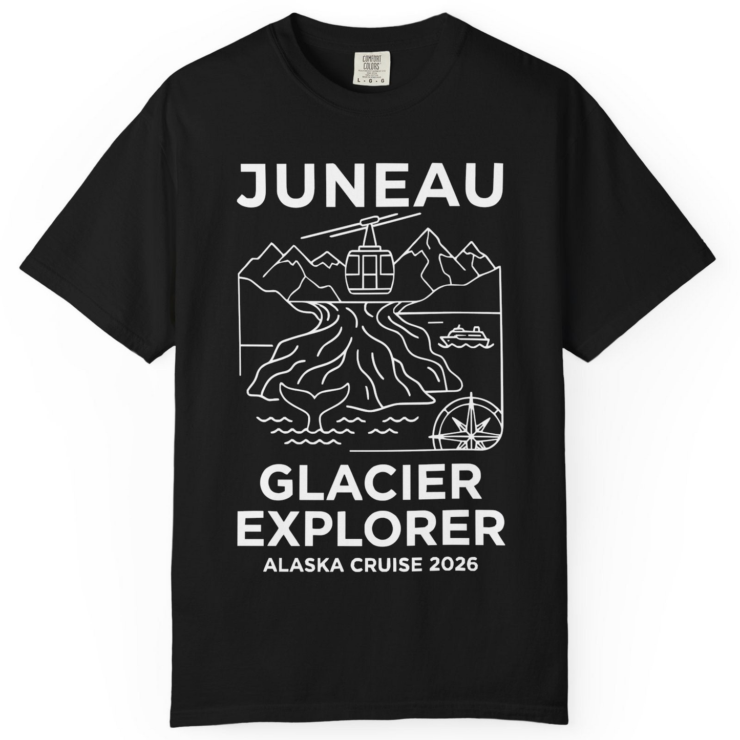 Juneau Glacier Explorer Alaska Cruise 2026 Adventure Shirt — Comfort T-Shirt – Alaska Cruise Shirts