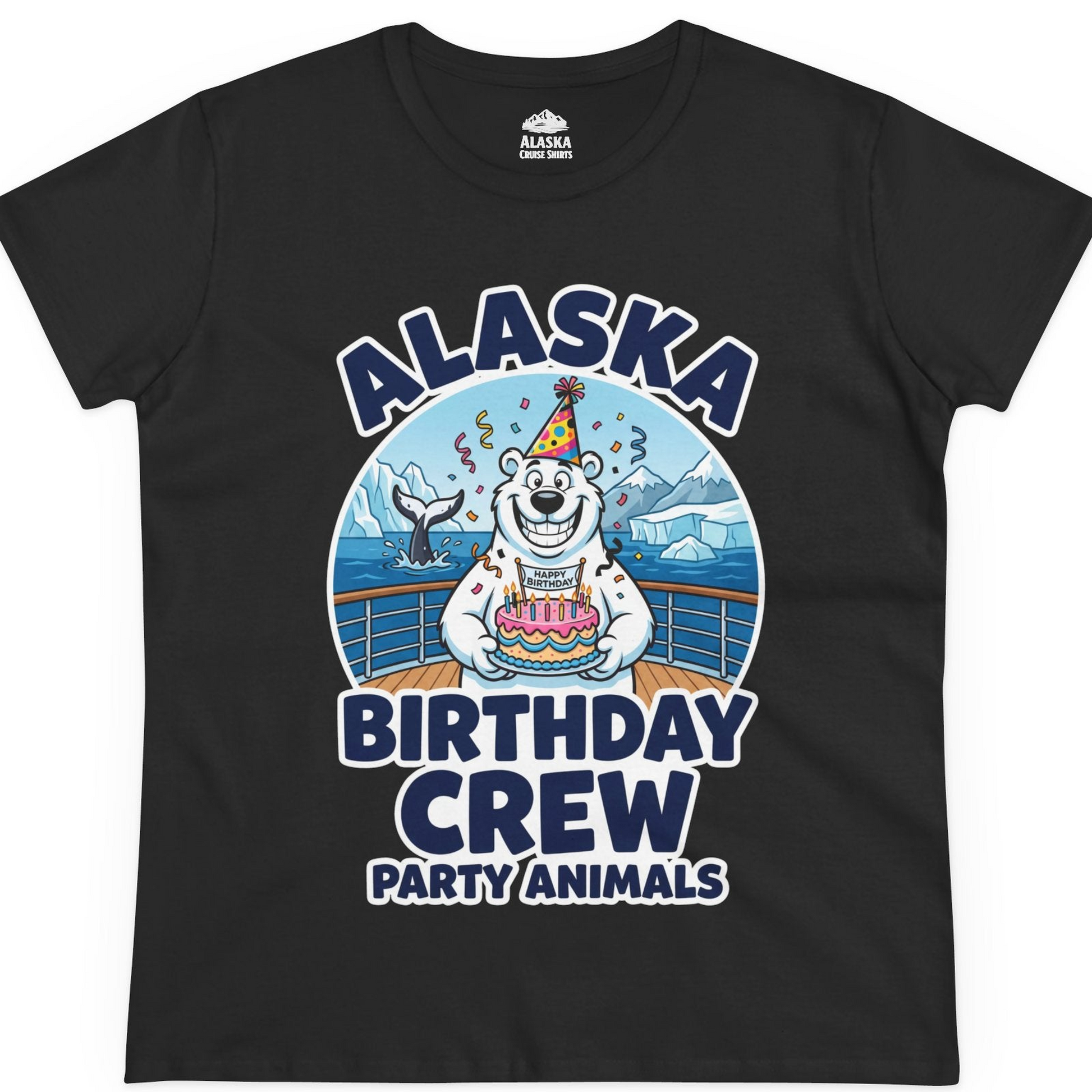 Alaska Birthday Crew Party Animals Polar Bear Cruise Shirt — Ladies Tee T-Shirt – Alaska Cruise Shirts
