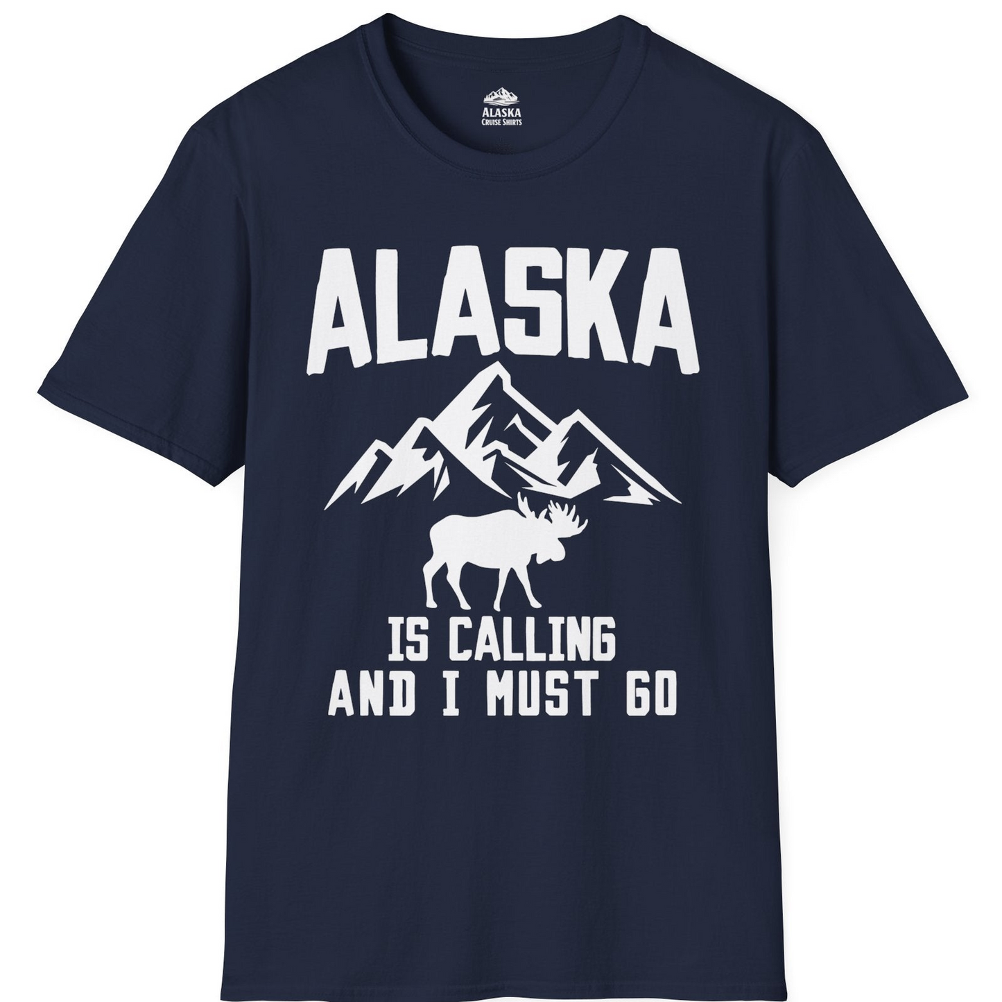 Alaska Is Calling Moose Mountains Adventure Silhouette Nature Shirt — T-Shirt T-Shirt – Alaska Cruise Shirts