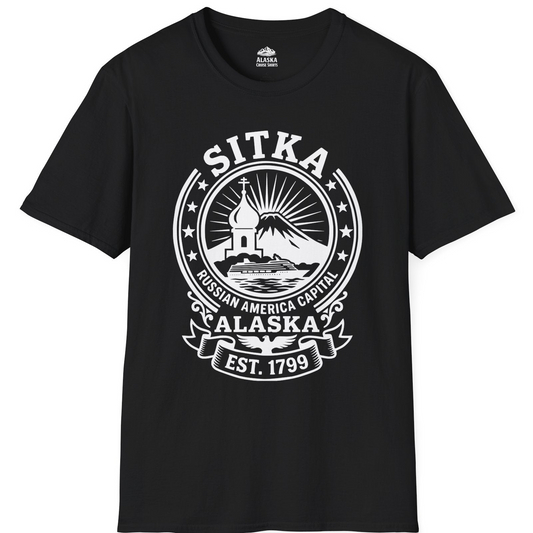 Sitka Alaska Russian America Heritage Cruise T-Shirt Est 1799 — T-Shirt T-Shirt – Alaska Cruise Shirts