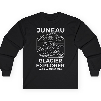Juneau Glacier Explorer Alaska Cruise 2026 Adventure Shirt — Long Sleeve T-Shirt – Alaska Cruise Shirts