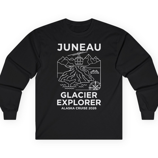 Juneau Glacier Explorer Alaska Cruise 2026 Adventure Shirt — Long Sleeve T-Shirt – Alaska Cruise Shirts
