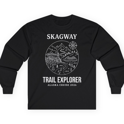 Skagway Trail Explorer Alaska Cruise Scenic Adventure Shirt — Long Sleeve T-Shirt – Alaska Cruise Shirts