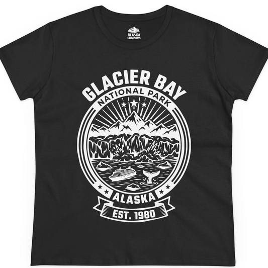 Glacier Bay Alaska National Park Adventure Shirt for Travelers — Ladies Tee T-Shirt – Alaska Cruise Shirts