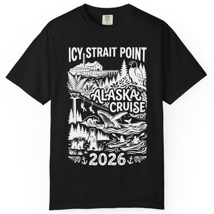 Icy Strait Point Alaska Cruise 2026 Wildlife Adventure Shirt — Comfort T-Shirt – Alaska Cruise Shirts