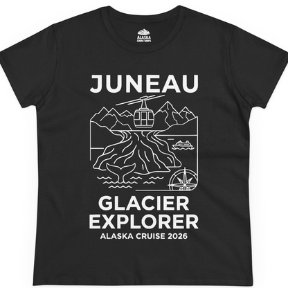 Juneau Glacier Explorer Alaska Cruise 2026 Adventure Shirt — Ladies Tee T-Shirt – Alaska Cruise Shirts