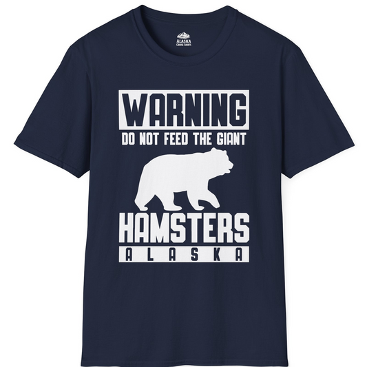 Funny Alaska Bear Giant Hamster Warning Sign Shirt for Travelers — T-Shirt T-Shirt – Alaska Cruise Shirts