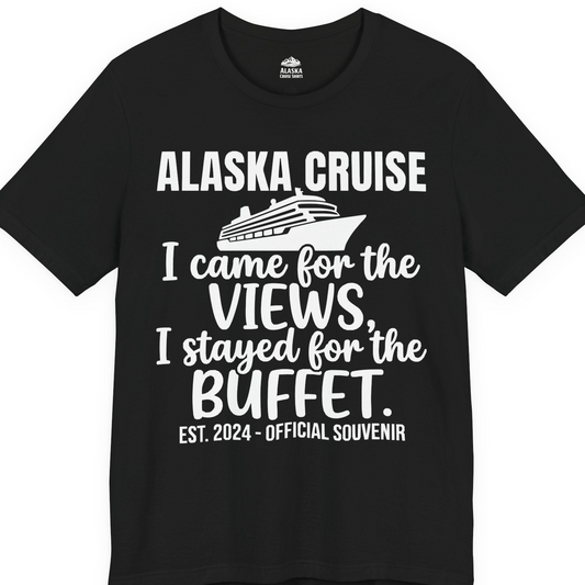 Alaska Cruise Views and Buffet Funny Official Souvenir Shirt — Premium Tee T-Shirt – Alaska Cruise Shirts