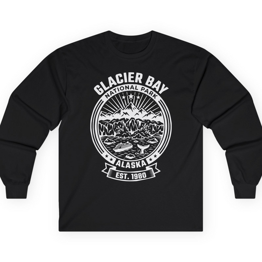 Glacier Bay Alaska National Park Adventure Shirt for Travelers — Long Sleeve T-Shirt – Alaska Cruise Shirts