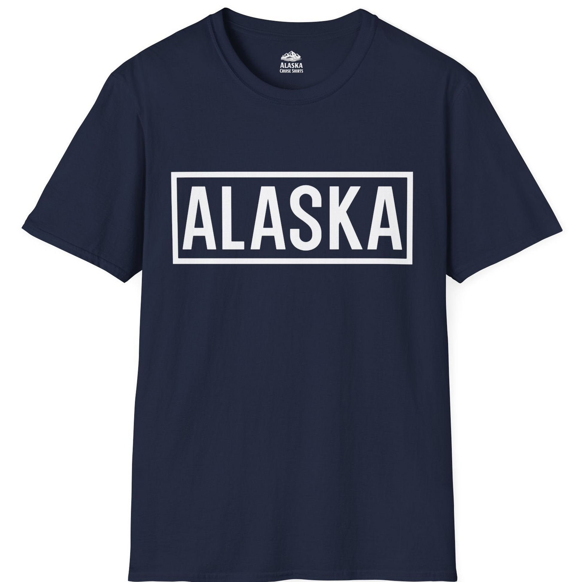 Alaska Bold Text Minimalist Monochrome Graphic Shirt for Travelers — T-Shirt T-Shirt – Alaska Cruise Shirts