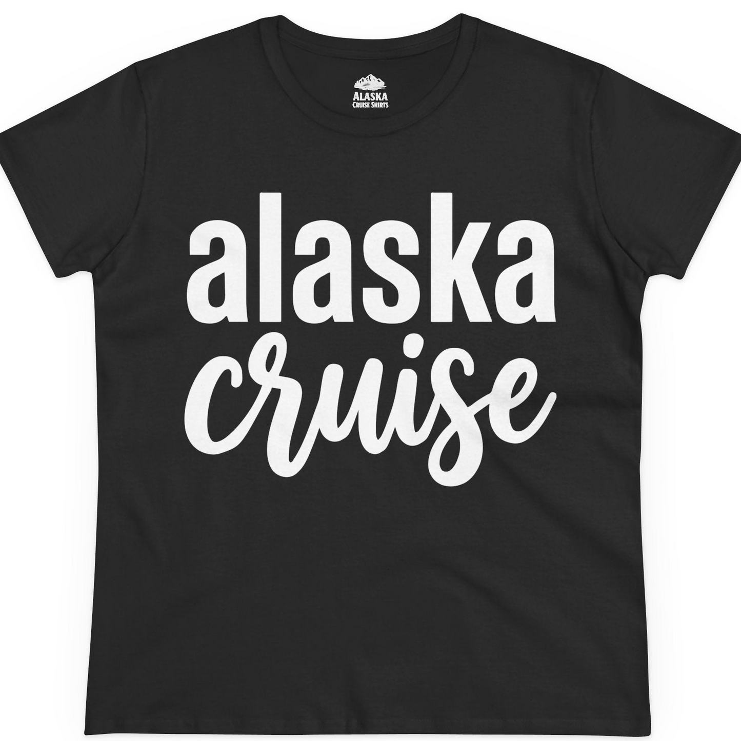 Bold Alaska Cruise Typography Shirt for Vacation Memories — Ladies Tee T-Shirt – Alaska Cruise Shirts