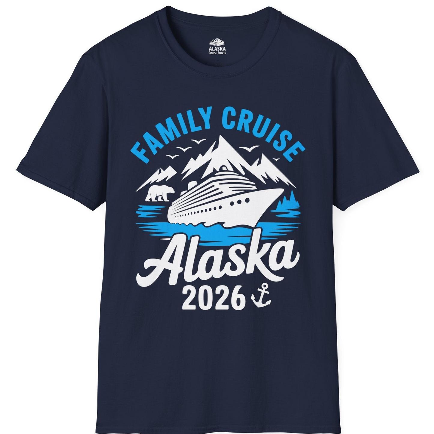 Alaska Family Cruise Shirt 2026 Mountains Wildlife Adventure Tee — T-Shirt T-Shirt – Alaska Cruise Shirts