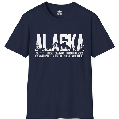 Alaska Cruise Silhouette Wildlife Destinations Shirt Seattle Juneau — T-Shirt T-Shirt – Alaska Cruise Shirts
