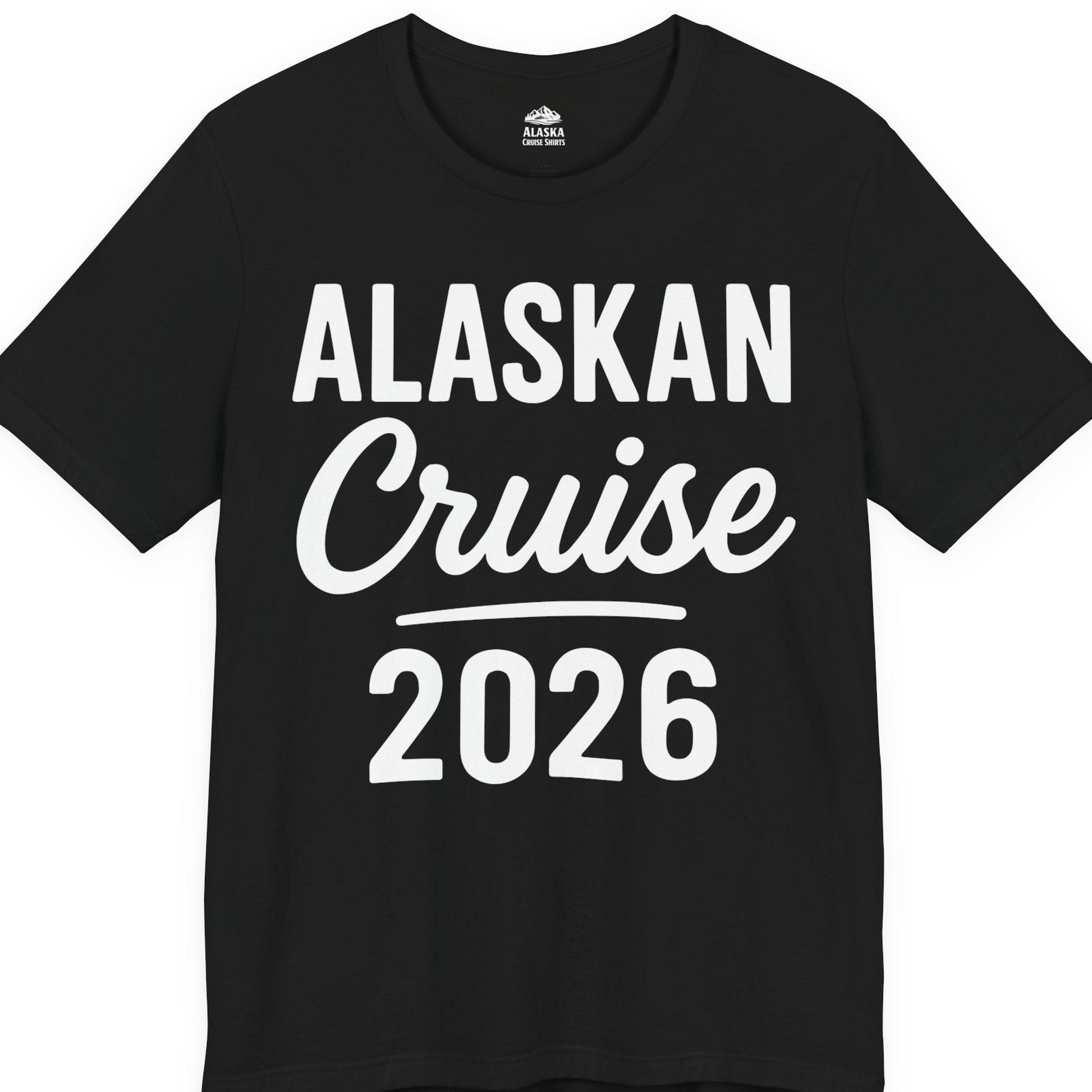 Alaskan Cruise 2026 Bold Script Vacation Group Travel Shirt — Premium Tee T-Shirt – Alaska Cruise Shirts
