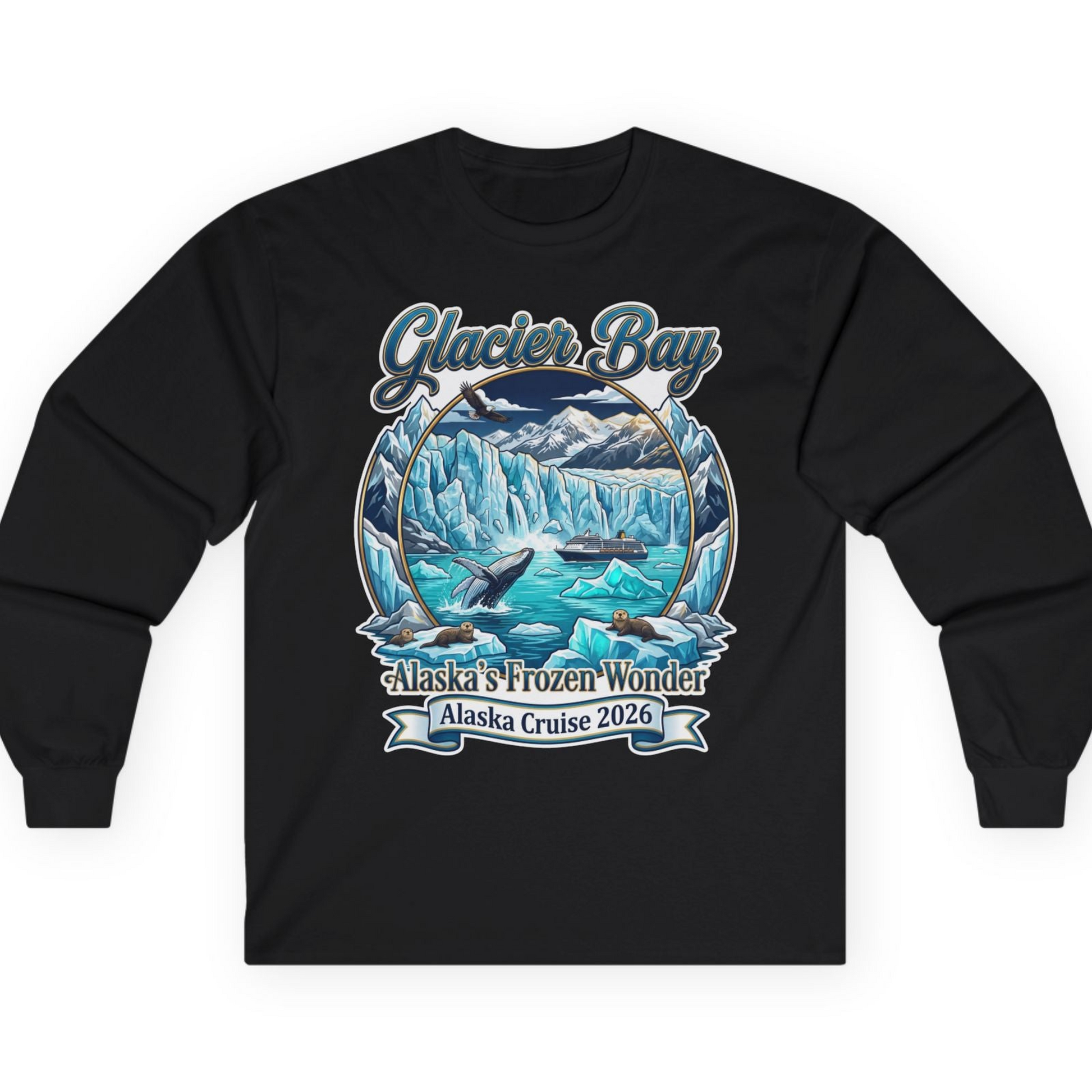 Glacier Bay Alaska Cruise 2026 Wildlife Adventure Souvenir Shirt — Long Sleeve T-Shirt – Alaska Cruise Shirts