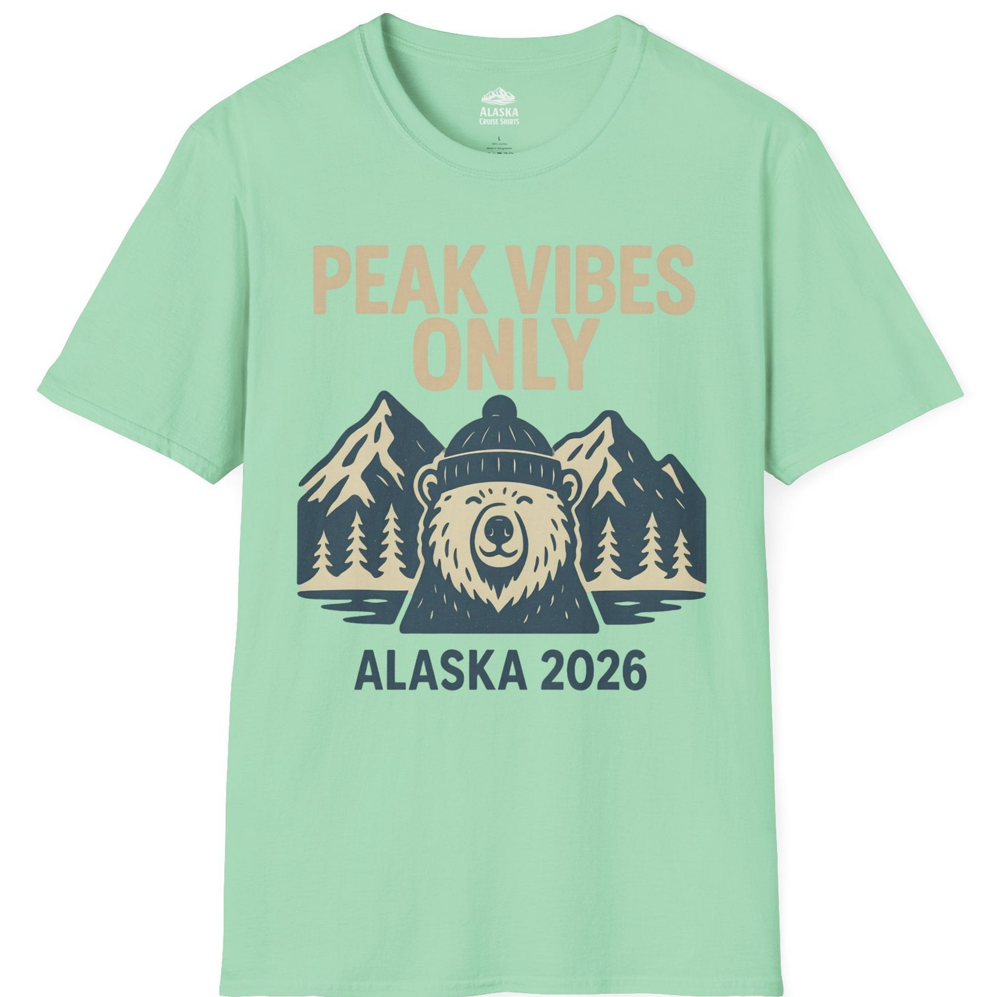 Alaska 2026 Mountain Adventure Bear T-Shirt – Alaska Cruise Shirts