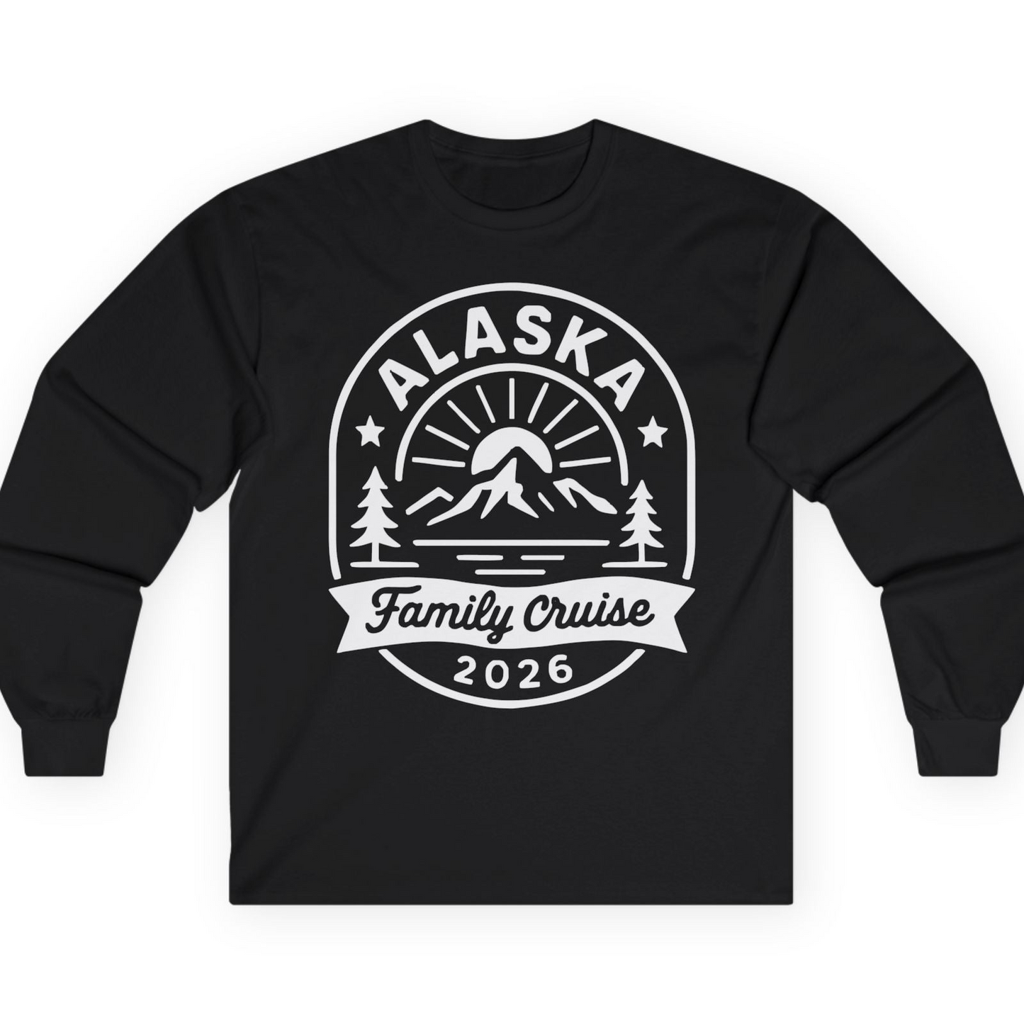 Alaska Family Cruise 2026 Mountain Nature Adventure Shirt — Long Sleeve T-Shirt – Alaska Cruise Shirts