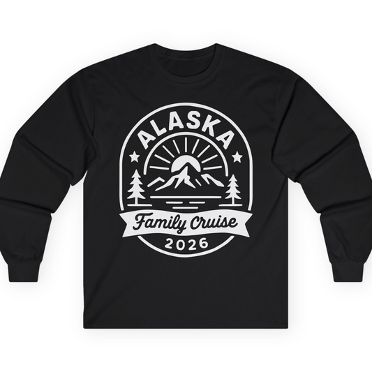 Alaska Family Cruise 2026 Mountain Nature Adventure Shirt — Long Sleeve T-Shirt – Alaska Cruise Shirts